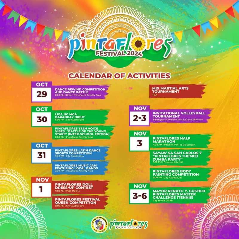 [ Pintaflores Festival Schedule of Activities ]