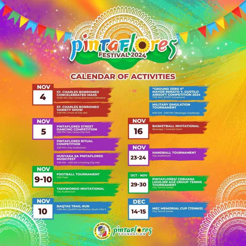 [ Pintaflores Festival Schedule of Activities ]